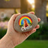 Rainbow Golden Retriever Personalised Pebble
